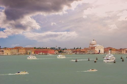Venecija,  Kanalas,  Venezija,  Italy,  Ispanų,  Valtys,  Vanduo,  Jūra,  Žalias,  Dangus,  Spalvos,  Miesto Panorama,  Vaizdas,  Venecija