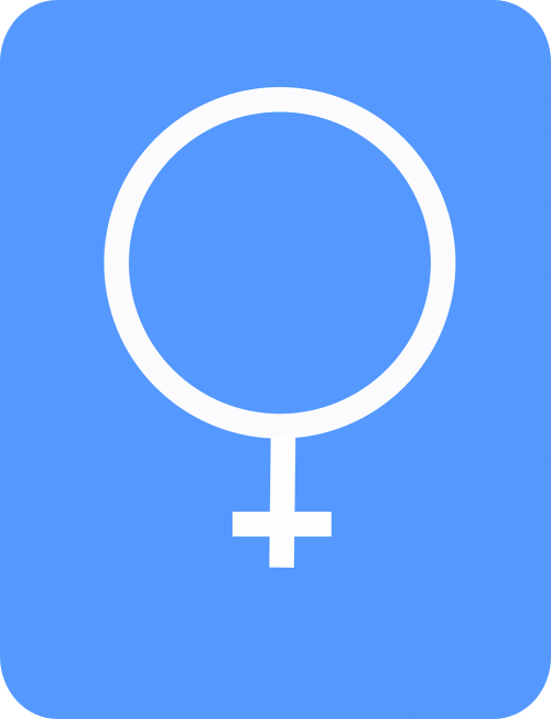 Venus, Moteris, Moterys, Simbolis, Mėlynas, Piktograma, Nemokama Vektorinė Grafika