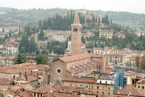 Verona, Bažnyčia, Miestas, Stogai, Namai, Šalis, Architektūra