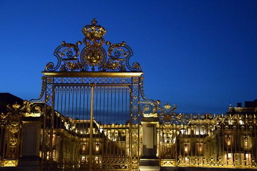 Versailles, Paris, France, Vartai, Architektūra, Orientyras, Rūmai, Auksas, Istorinis