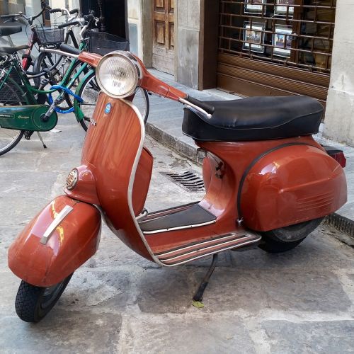 Vespa, Italy, Motoroleris, Vintage, Ispanų, Transporto Priemonė