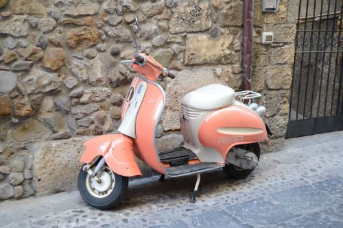 Vespa,  Italy,  Ispanų,  Variklis,  Mopedas,  Vintage,  Retro,  Motociklas