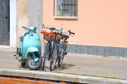 Vespa, Apvalus, Italy, Motociklas