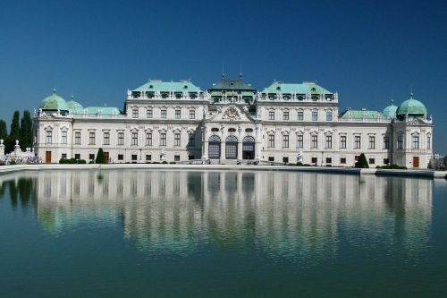 Vienna, Austria, Belvedere, Pilis, Veidrodinis Vaizdas, Vanduo