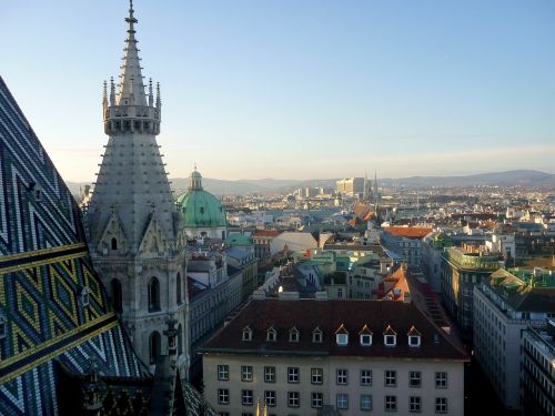 Vienna, Panorama, Austria, St Steano Katedra, Vaizdas