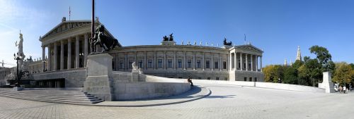 Vienna, Parlamentas, Pallas-Athene Fontanas, Teofilas Hansenas, Išmintis, Austria, Panorama, Nacionalinė Taryba
