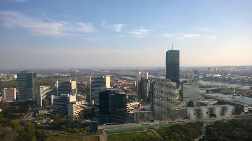 Vienna, Perspektyva, Panorama, Vaizdas, Miestas, Donauturm, Nuolatinis Bokštas
