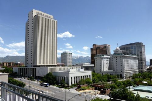Vaizdas, Dangoraižiai, Pastatai, Salt Lake Miestas, Usa