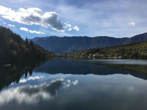 Vaizdas, Ežeras, South Tyrol, Montiglersee, Kraštovaizdis, Požiūris, Alpsee, Vanduo, Gamta, Panorama