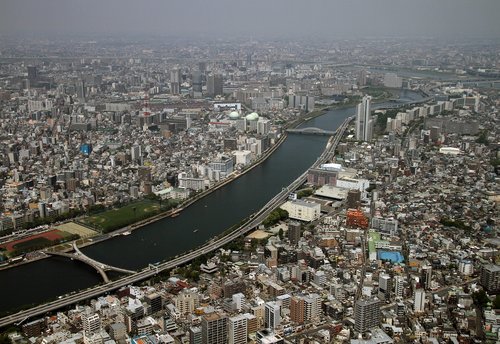 Peržiūrėti,  Tokyo,  Japonija,  Bokštas,  Skytree,  Žymus Objektas,  Miesto,  Downtown,  Upė