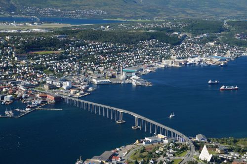Vaizdas, Tiltas, Miestas, Tromso Tiltas, Norvegija