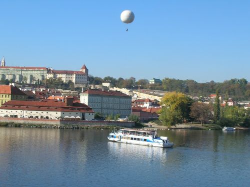Vaizdas, Moldau, Upė, Laivas, Turizmas, Balionas, Prague, Pastatai