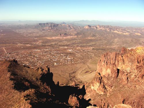 Arizona,  Dykuma,  Plokščias Geležies,  Prietarai & Nbsp,  Kalnai,  Žygis,  Slėnis,  Kraštovaizdis,  Vaizdas Iš Plokščiojo Geležies