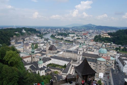Salzburg,  Austria,  Hohensalzburg,  Tvirtovė,  Vaizdas,  Salzburgo Vaizdas
