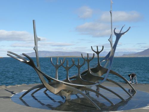Viking, Reikjavikas, Iceland, Orientyras, Menas, Skulptūra, Laivas, Vikingo Laivas