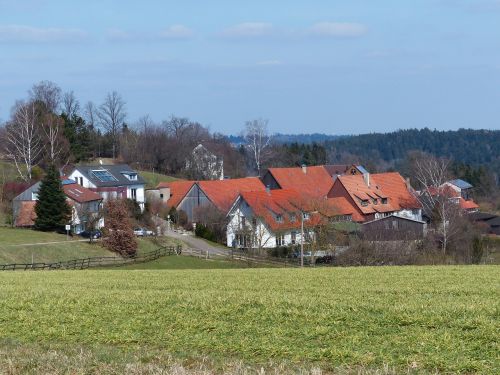 Kaimas, Pietų Vokietijos, Swabian Alb, Lindenbronn, Wäschenbeuren, Namai