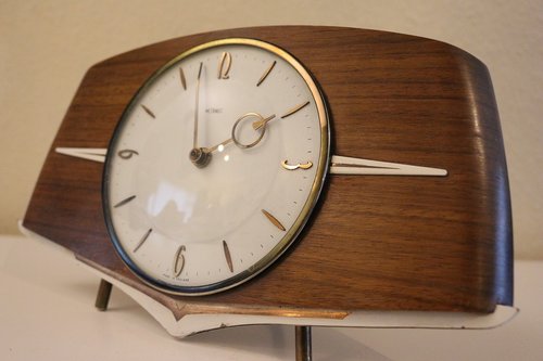 Vintage,  Mantijos Laikrodis,  Laikrodis,  Mantijos,  Mediena,  Metamec,  Analogas,  Medinis