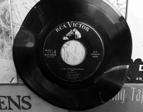 Senas,  Vintage,  Senovinis,  Įrašyti,  45 & Nbsp,  Rpm,  Rpm,  Deformuoti,  1950-Ųjų,  Muzika,  Derlius 45 Rpm Įrašas