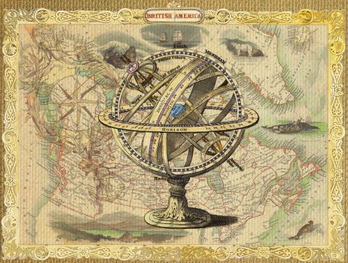 Žemėlapis, Kompasas, Jūrinis, Vintage, Koliažas, Menas, Jūra, Vandenynas, Rėmas, Spausdinti, Rinkimas