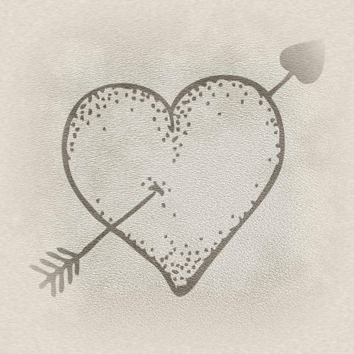 Širdis,  Širdis,  Meilė,  Romantika,  Romantiškas,  Valentino Diena & Nbsp,  Doodle,  Vintage,  Ruda,  Derliaus Širdis