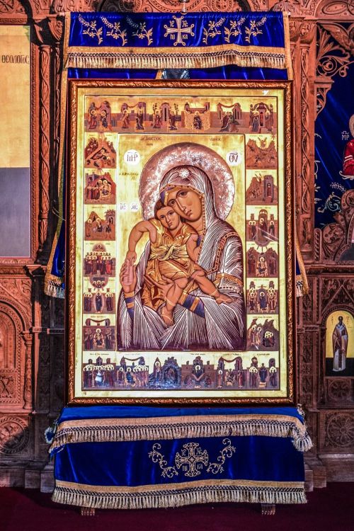 Mergelė Marija, Piktograma, Bažnyčia, Ortodoksas, Krikščionybė, Religija, Šventas, Motina, Katedra, Paralimni, Kipras
