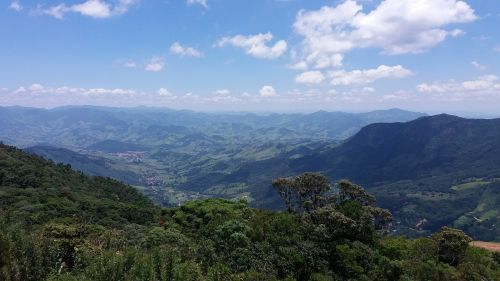Vista, Panorama, Kalnas, Brazilija, Campos Do Jordão, Alpinizmas, Miškas, Kraštovaizdis, Vakarą
