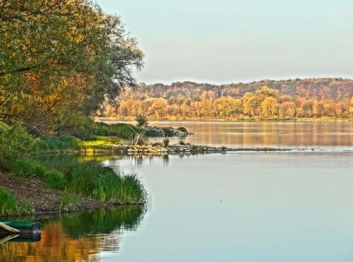 Vistula, Bydgoszcz, Upė, Lenkija, Vanduo, Gamta, Kraštovaizdis, Medžiai