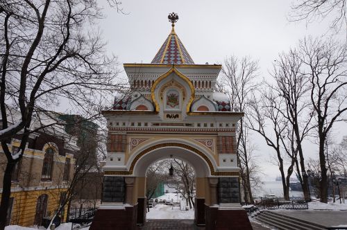 Vladivostok, Triumfo Arka, Žiema