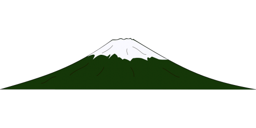 Vulkanas, Fuji, Kalnas, Piko, Sniegas, Aukščiausiojo Lygio Susitikimas, Nemokama Vektorinė Grafika