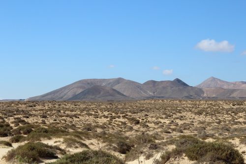 Vulkanas, Kalnas, Fuerteventura, Kraštovaizdis, Gamta, Natūralus, Turizmas, Dangus
