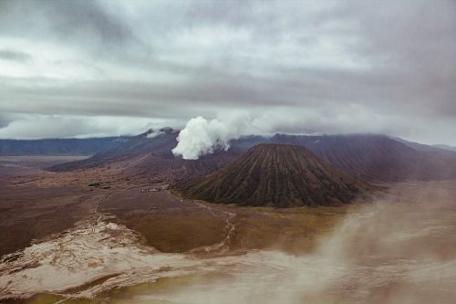 Vulkanas, Debesys, Kalnai, Kraštovaizdis, Indonezija, Vulkaninis, Highlands, Vaizdas, Žygis, Java, Perspektyva