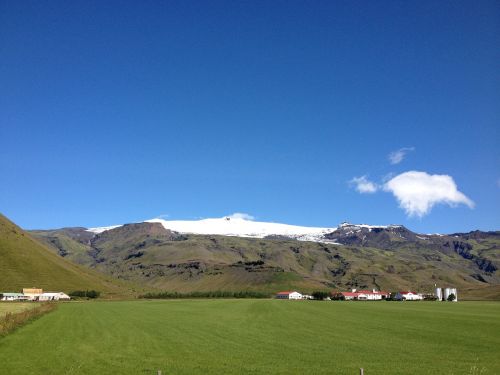 Vulkanas, Iceland, Sniegas, Kraštovaizdis