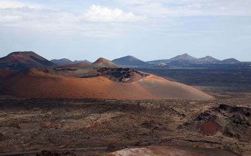 Vulkanas, Krateris, Lanzarote, Lava, Kalnai, Horizontas