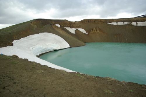 Vulkanas, Iceland, Vulkano Krafla, Krateris Viti, Krafla