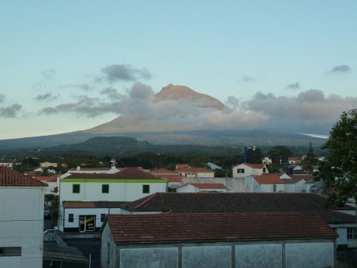 Vulkanas, Pico, Azores, Kaimas, Kraštovaizdis, Gamta, Vulkaninis, Kalnas