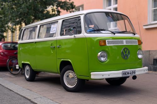 Volkswagen, Senas, Van, Automobilis, Žalias