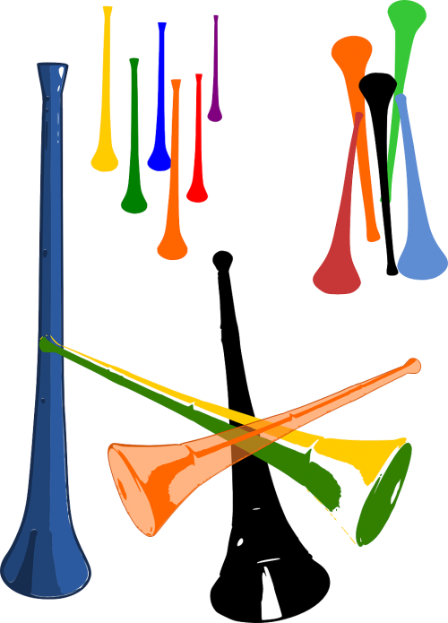 Vuvuzela, Ragas, Lepatata Mambu, Plastmasinis, Trimitas, Pietų Afrika, Futbolas, Futbolas, Nemokama Vektorinė Grafika