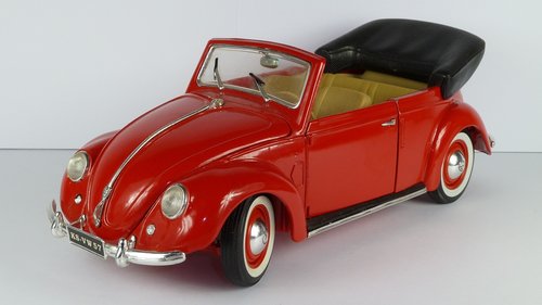 Vw Beetle,   1951,   Vw Käfer,   Cabrio,   Convertible,   1X18,   Model Car,   Maisto