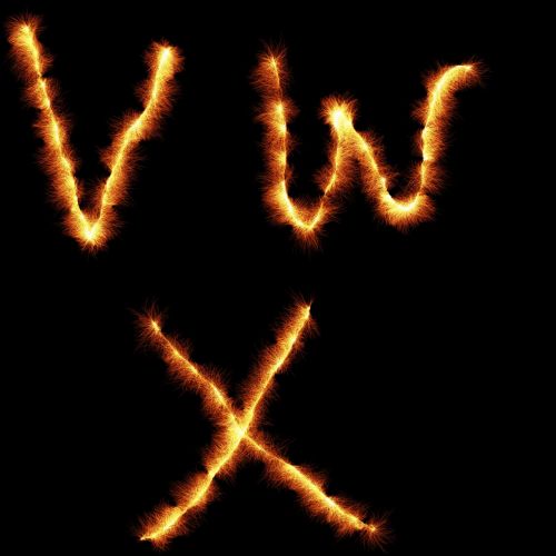 Vwx,  Laiškas,  V,  W,  X,  Ugnies Raidės