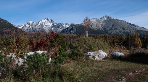 Vysoké Tatry, Kalnai, Slovakija, Tatry, Ruduo, Panorama, Šalis