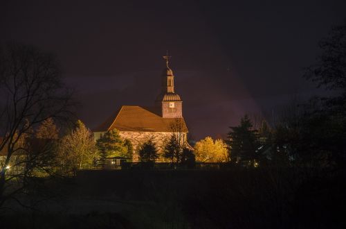 Wahlhausen, Bažnyčia, Naktis, Bažnyčios Laikrodis, Eichsfeld