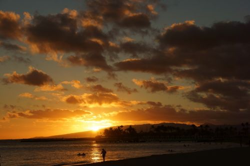 Waikiki Paplūdimys, Oahu, Hawaii