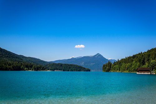 Walchensee,  Bavarija,  Pobūdį,  Ežeras,  Kraštovaizdis,  Badesee