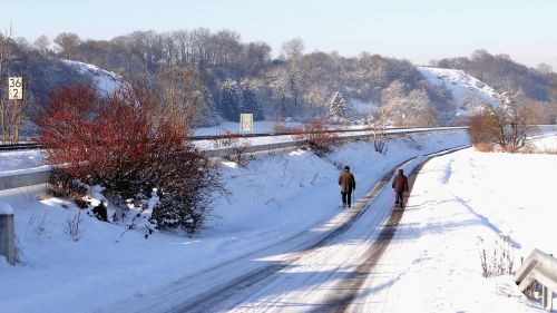 Vaikščioti, Brenz Geležinkelis, Hermaringenas, Giengenas, Žiema