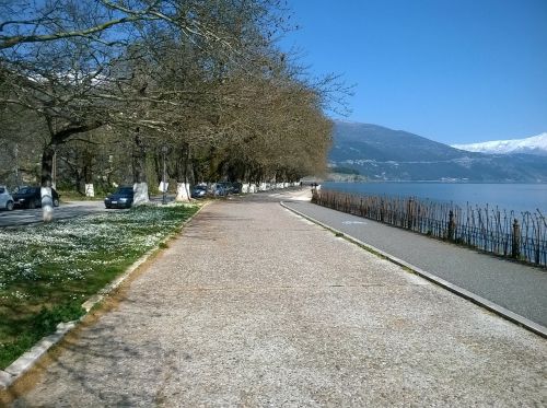 Vaikščioti, Ežeras, Ežero Pusė, Vaikščioti, Trasa, Pavasaris, Ioannina, Graikija