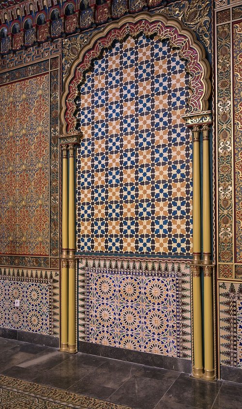 Sienelę,  Ornament Ant Sienos,  Apdaila,  Stilius Arabeska