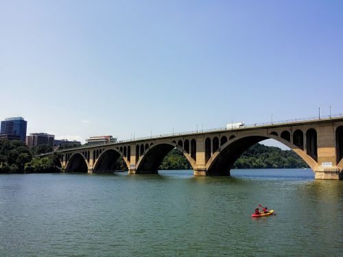 Vašingtonas, Dc, Upė, Tiltas, Rosslyn, Potomac Upė