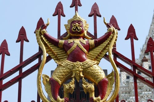 Wat Arun,  Bankokas,  Tailandas,  Golden Sky,  Šventykla,  Religija,  Budizmas,  Menas,  Tikėjimas,  Išsiaiškinti,  Kariai,  Apsaugos,  Vienuolynas,  Wat