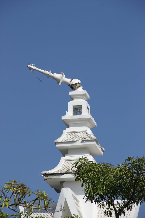 Wat Rong Khun, Chiang Rai, Chiang Rai Provincija, Priemonė, Tailandas, Balta, Baltoji Šventykla, Religija, Bažnyčia, Budistinis, Šventykla, Dažymas, Parašas Tailandas, Tailando Menas, Budizmas, Menas, Balta Bažnyčia, Tailando Šventykla, Sema, Pakabukas