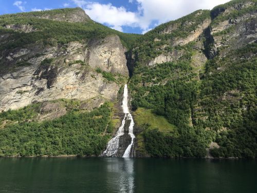 Vanduo, Gamta, Kraštovaizdis, Kelionė, Dangus, Norvegija, Krioklys, Fjordas, Europa